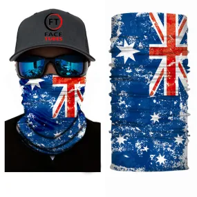 Australia Flag Ripped Face Tubes