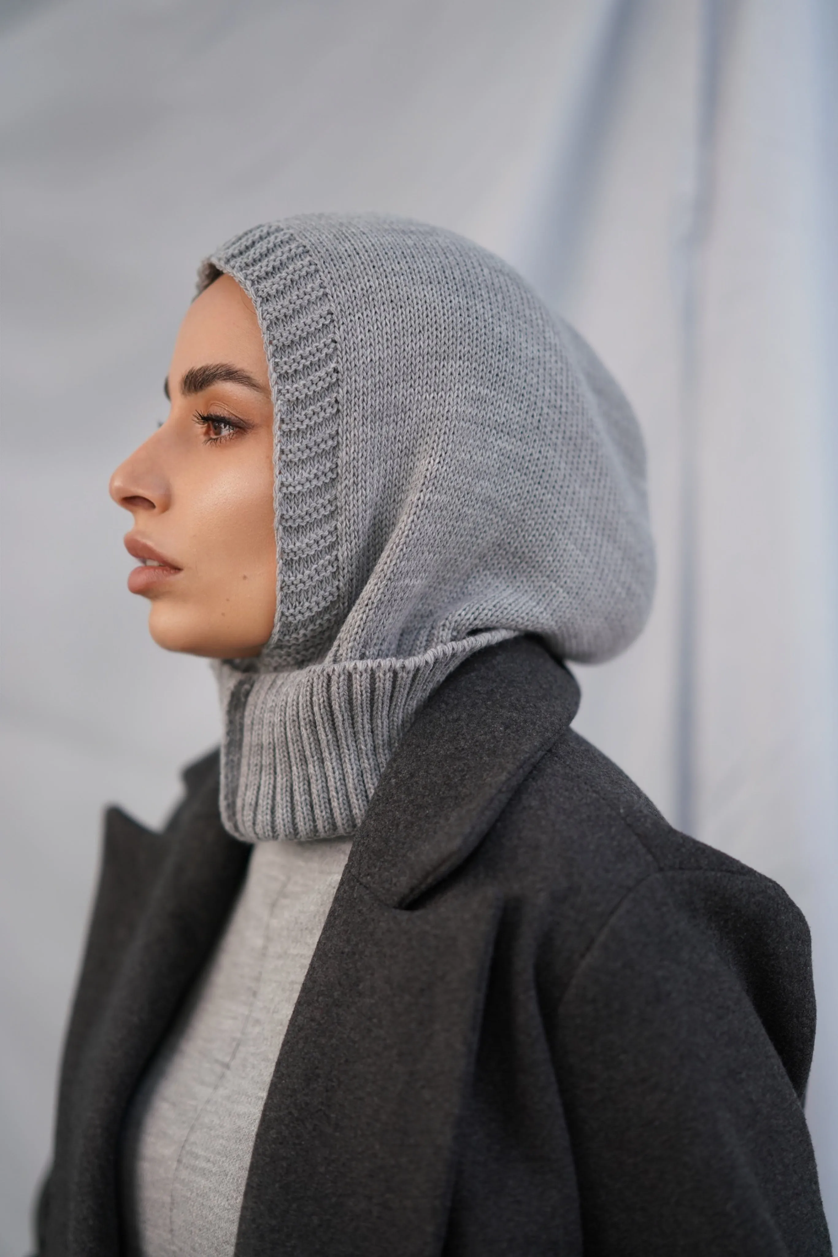 Balaclava Hijab - Gray