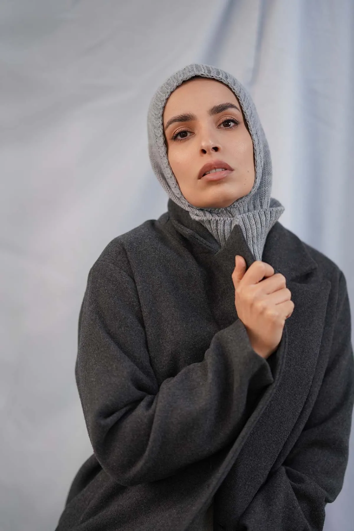 Balaclava Hijab - Gray