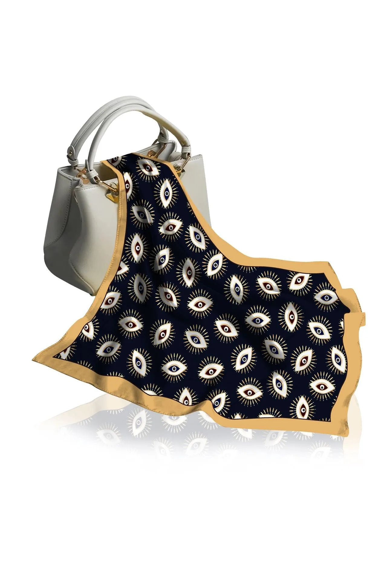 Black And White Silk Scarf