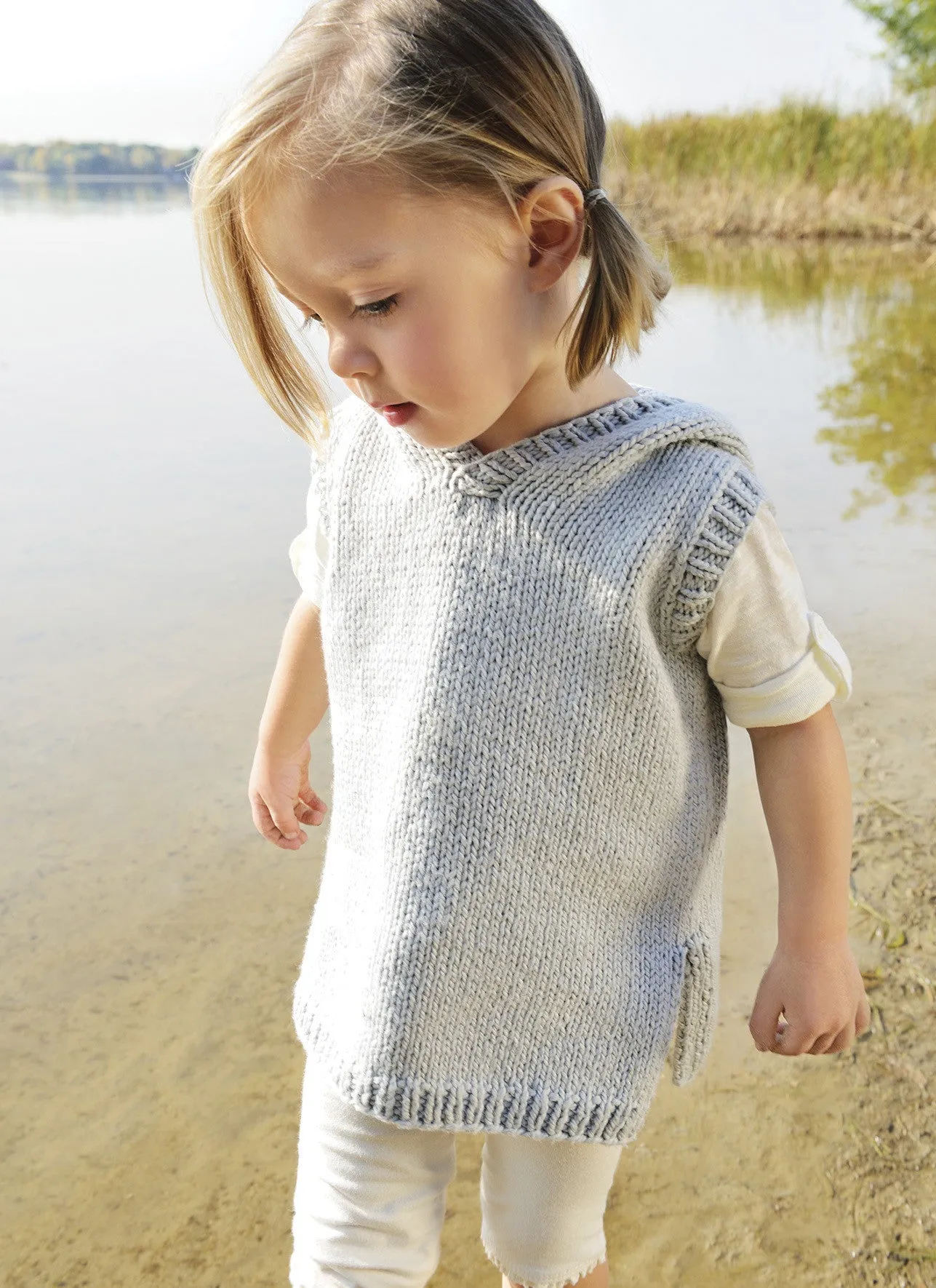 Cameron Hoodie in Blue Sky Organic Cotton Worsted (2810)