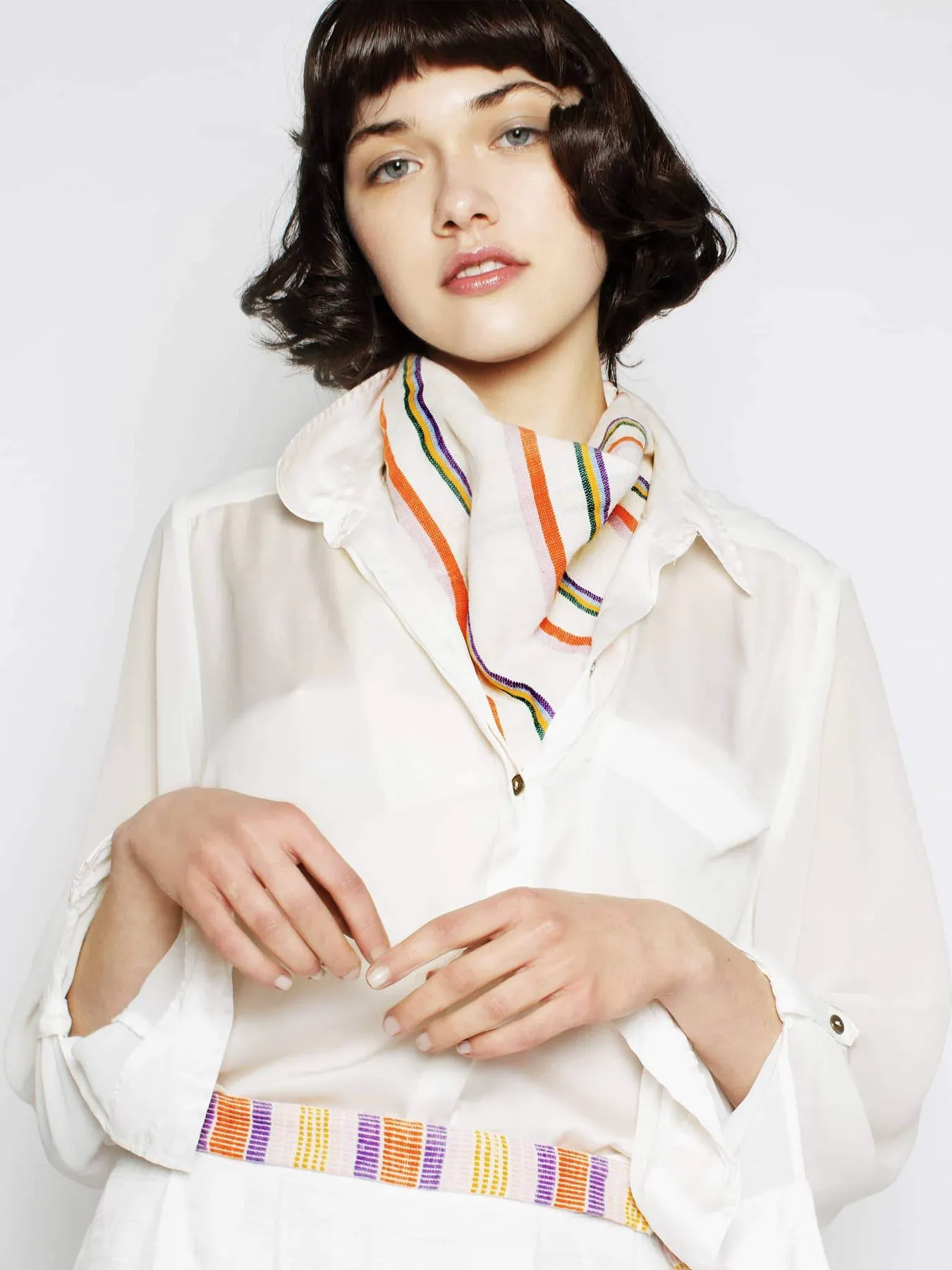 Colourful Striped Cotton Belt