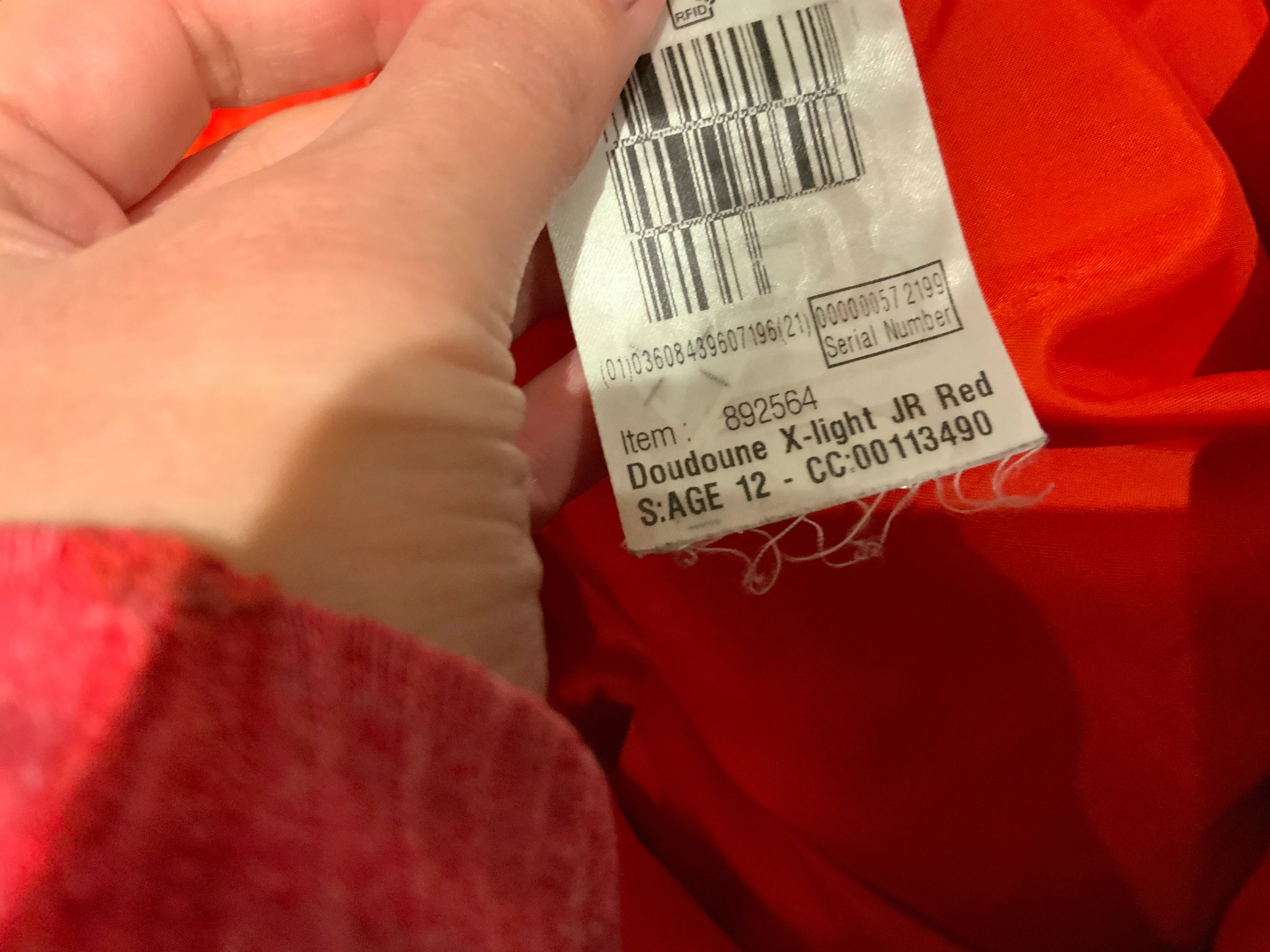 Decathlon Red Puffer Jacket KIDS Boy’s 12 Years old children