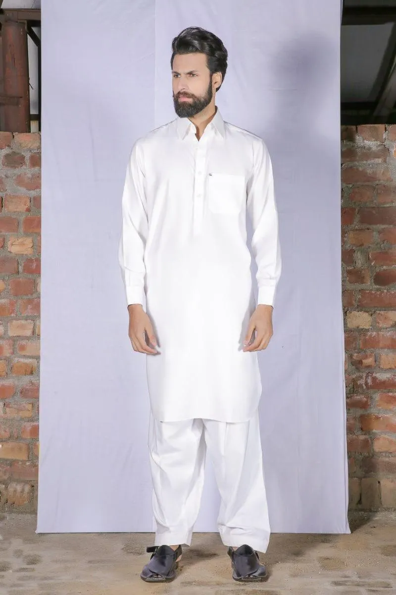 GEM Garments - Classic Off White Shalwar Kameez Collar - 2 Piece