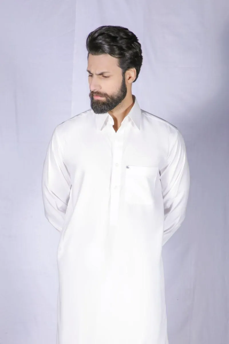 GEM Garments - Classic Off White Shalwar Kameez Collar - 2 Piece