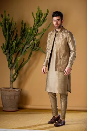 GEM Garments - Ejadi - Waistcoat - Gold - 1 Piece - Viscose Polyester