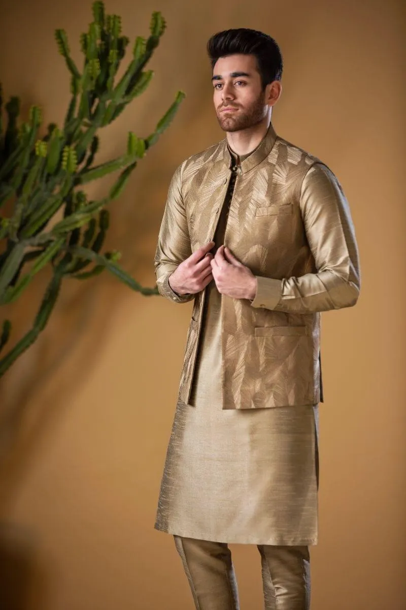 GEM Garments - Ejadi - Waistcoat - Gold - 1 Piece - Viscose Polyester