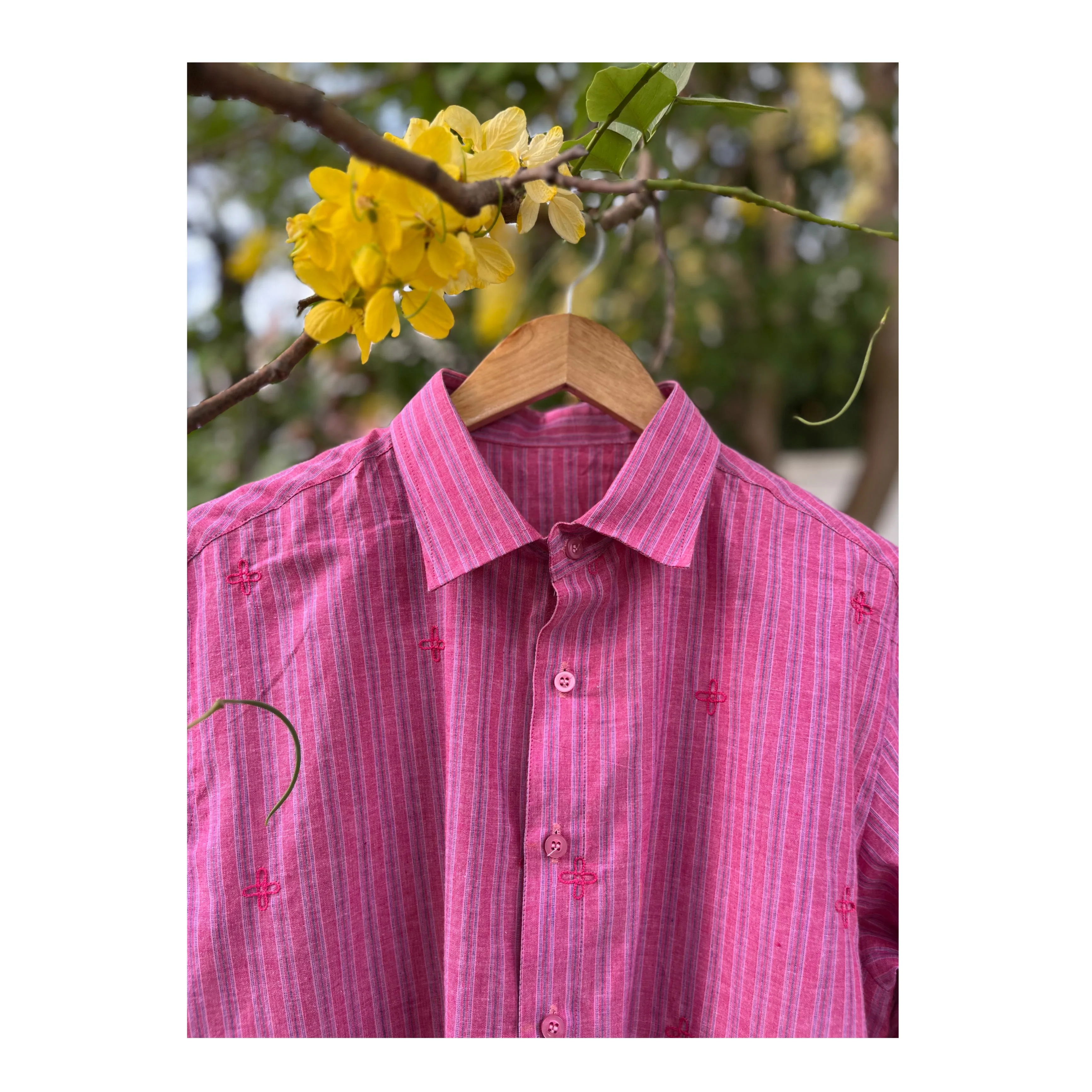 Gulabi with embroidered motif shirt