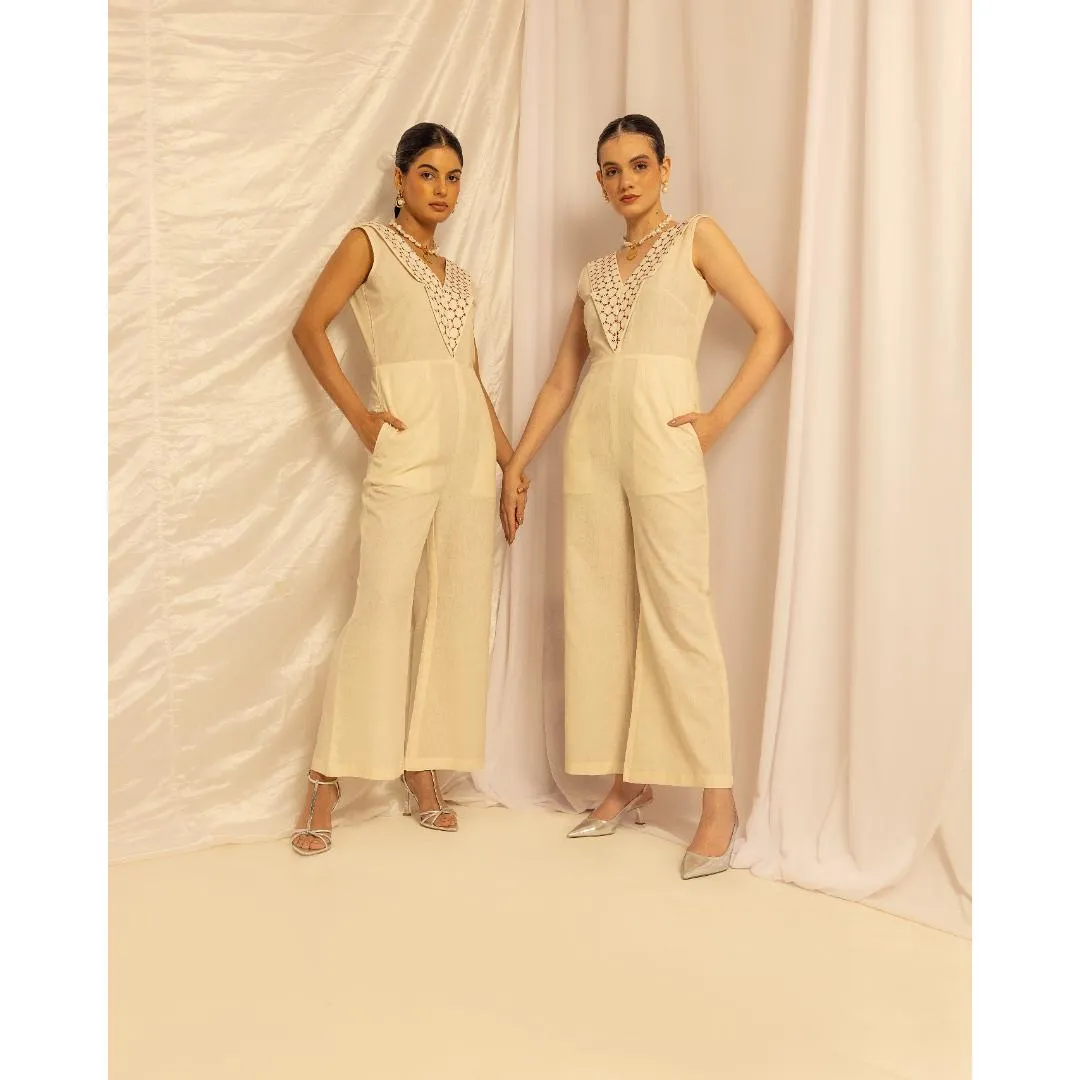 House of Ara Handwoven Organic Cotton Kantha Jumpsuit