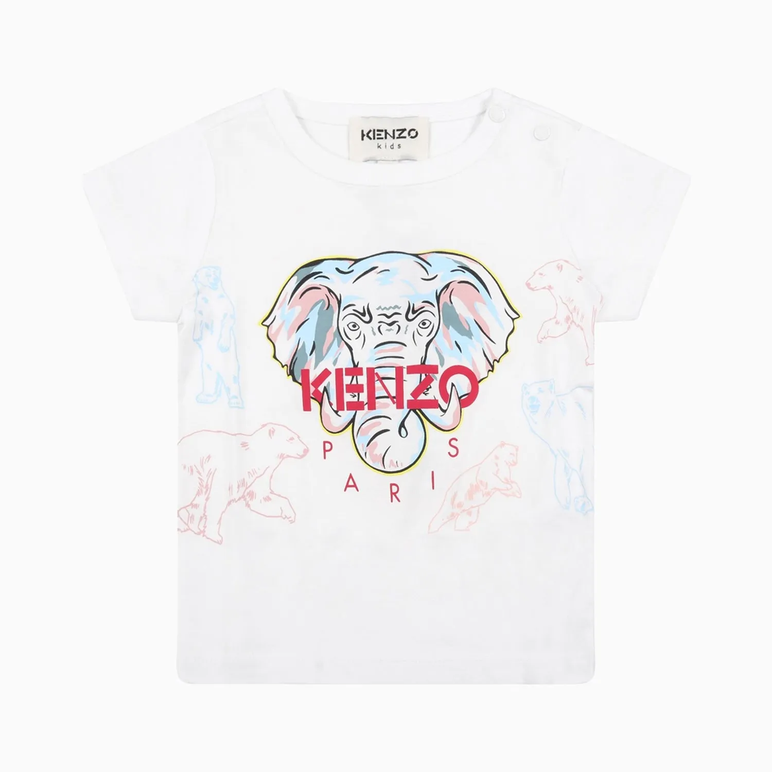 Kid's Elephant Short Sleeves T Shirt
