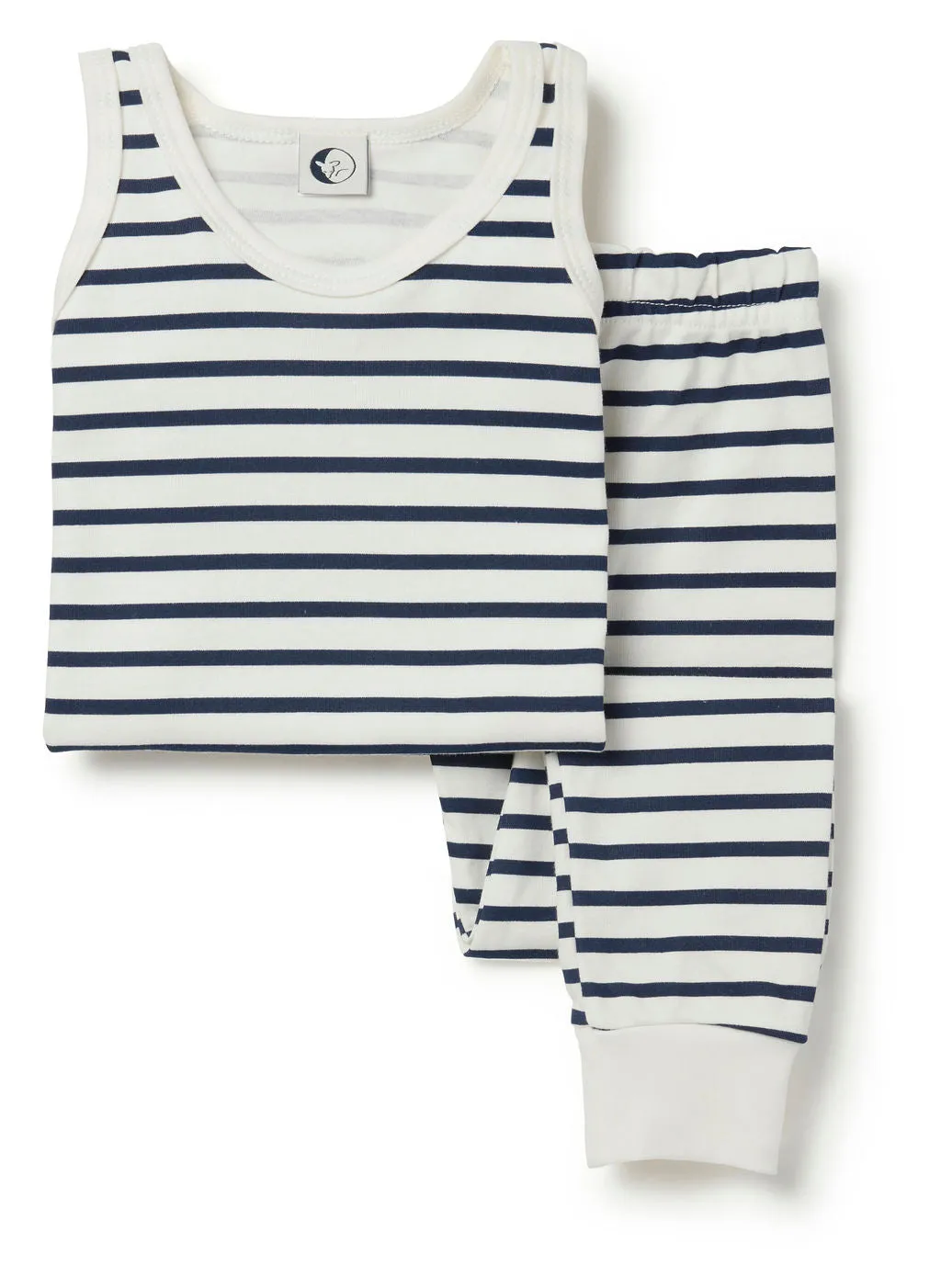 Kids Vest & Legging Set | Navy Breton