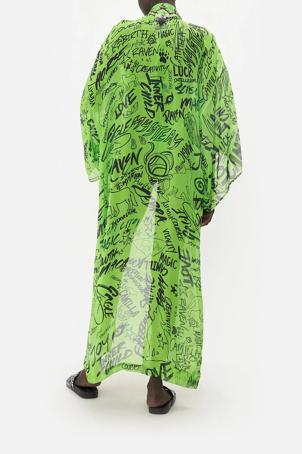 KIMONO LAYER WITH COLLAR ANTI EUTHORITY ANIMAL EUTHORITIES