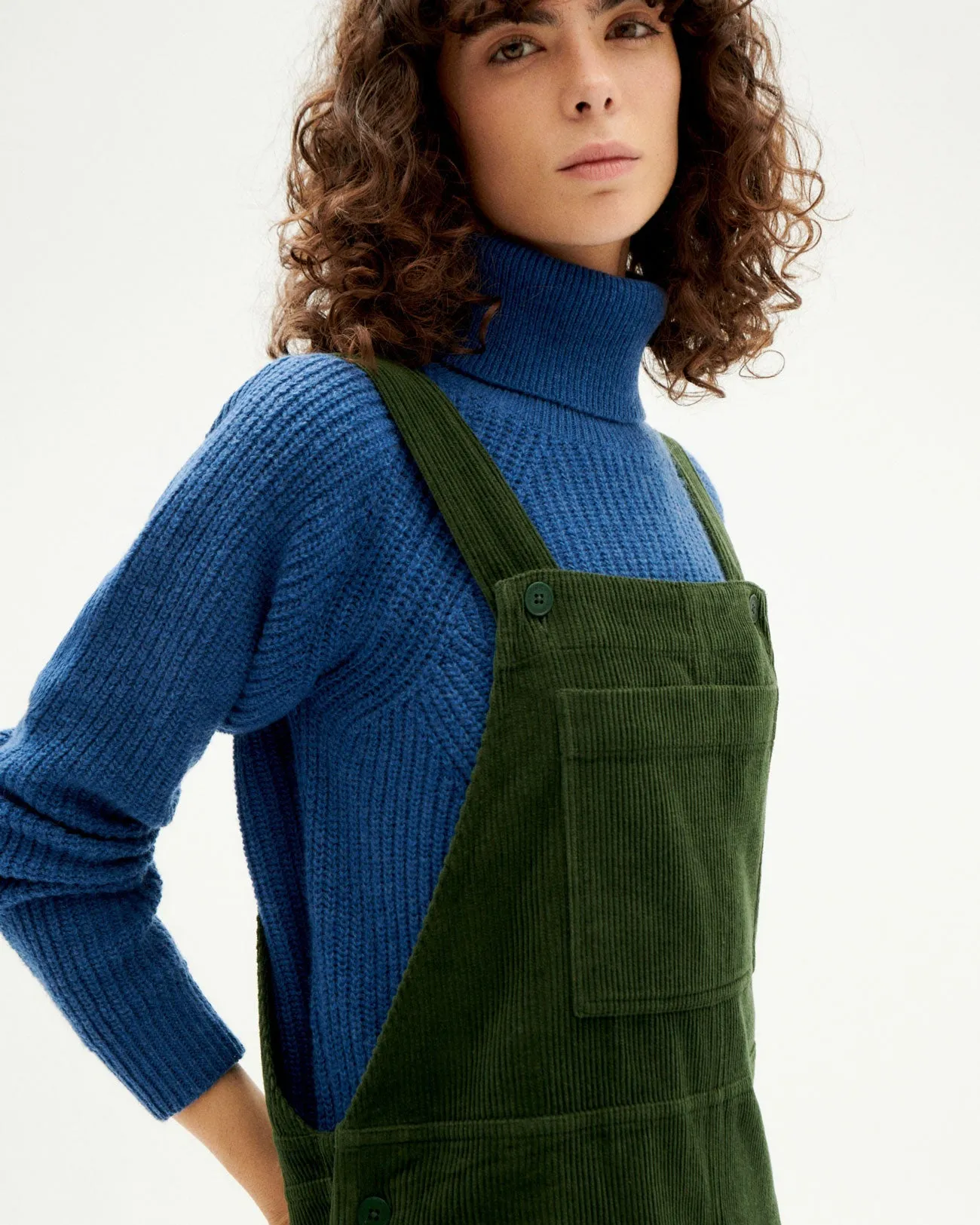Luz Corduroy Jumpsuit Bottle Green